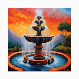 Fountain Volcano Canvas Print