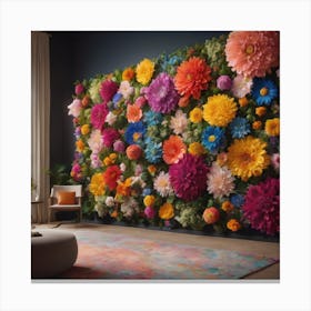 Flower Wall Canvas Print