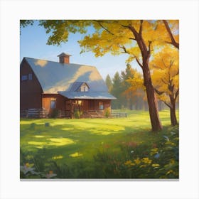 Barn In The Woods Canvas Print