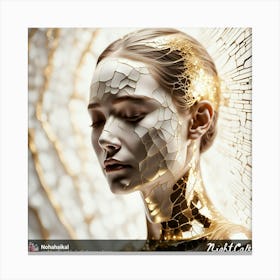 Gold Face Canvas Print