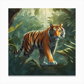 Tiger In The Jungle 42 Canvas Print