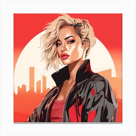 grand theft auto Rita Ora Canvas Print