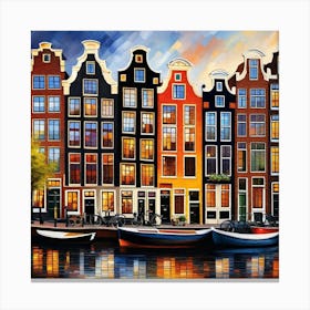 Amsterdam Houses 9 Canvas Print