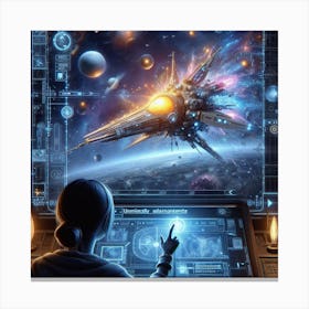 Sci-Fi Art, Sci-Fi Painting, Sci-Fi Painting, Sci-Fi Painting Canvas Print