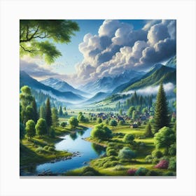 Valley Landscape Canvas Print