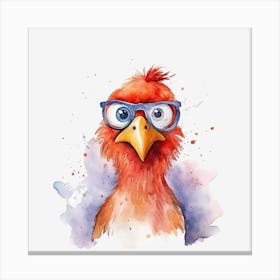 funny chicken portrait Canvas Print