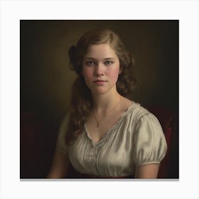 Portrait Of A Young Woman 1 Canvas Print
