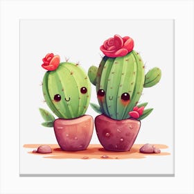 Cute Cactus 2 Canvas Print