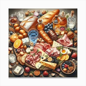 Plate Of Food Canvas Print