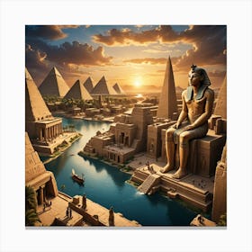 Egypt At Sunset 1 Canvas Print