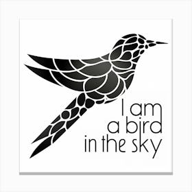 I Am A Bird In The Sky Canvas Print