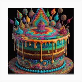 Psychedelic Cake 3 Canvas Print