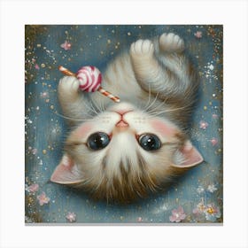 Lollipop Kitten 2 Canvas Print