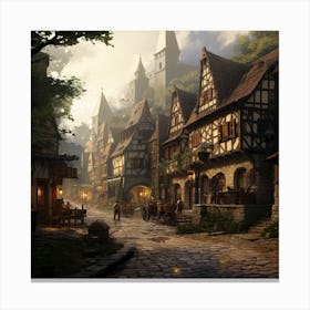 Medieval Town 2 Canvas Print