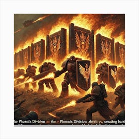 A Depiction Of The Phoenix Division Deploying Thei Canvas Print