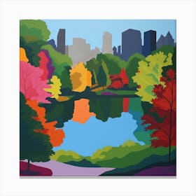 Abstract Park Collection Central Park New York City 1 Canvas Print