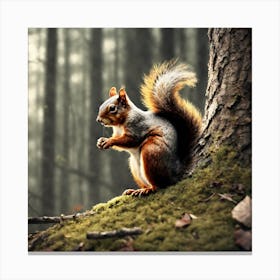 Squirrel In The Forest 54 Canvas Print