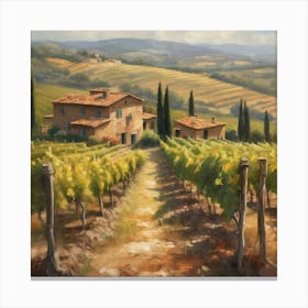 Vineyards Of Tuscany Canvas Print