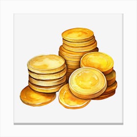 Gold Coins 3 Canvas Print