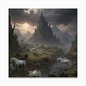 Horses Of The Forest Canvas Print