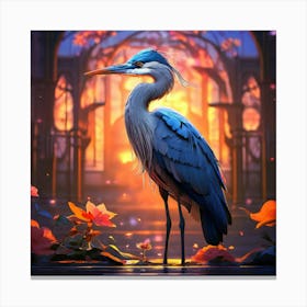 Blue Heron Canvas Print