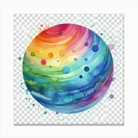 This watercolor painting of a planet is an abstract representation of the beauty and wonder of the universe. The swirling colors and patterns create a sense of movement and energy, while the bright, cheerful hues evoke a feeling of optimism and hope. The planet is surrounded by a sprinkling of stars, which add a touch of whimsy and magic. The painting is a reminder that there is still much to learn about the universe, and that it is a place of infinite beauty and mystery. Canvas Print