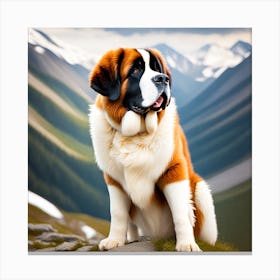 St Bernard Dog 53 Canvas Print