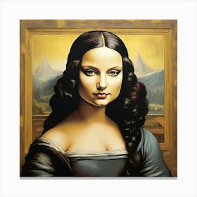 Sassy Mona Lisa Art Print 1 Canvas Print