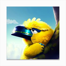 Big yellow bird looking Canvas Print