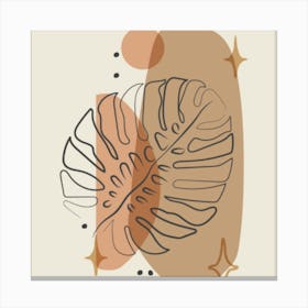 Abstract Tropical Leaf Canvas Print