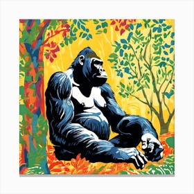 Gorilla Colourful Canvas Print