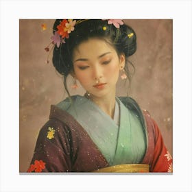 Creative Geisha Artwork 16 Canvas Print