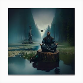 Meditation In The Forest Canvas Print