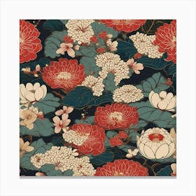 Chinoiserie floral Canvas Print