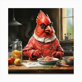 Cardinal Chef Canvas Print