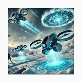 Frostbite Drones Canvas Print