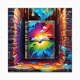 Rainbow Book Canvas Print