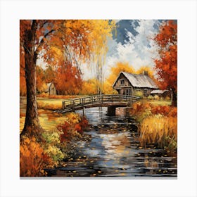 Autumn Bridge 4 Canvas Print