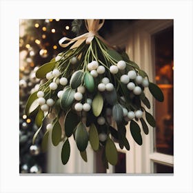 Mistletoe Wreath Canvas Print