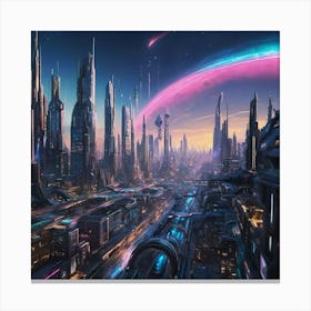 Futuristic City 3 Canvas Print