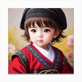 Kawaii anime portrait Haio Canvas Print