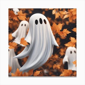 Ghosts In Autumn Leaves Canvas Print