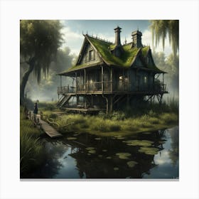 House On The Water Canvas Print
