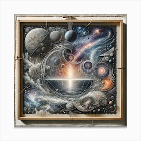 Universe embroidery Canvas Print