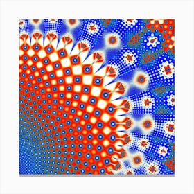 Digital Arts Fractals Futuristic Red Blue Canvas Print