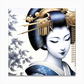 Creativel Geisha Illustration 189 Canvas Print