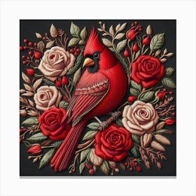 Romantic Cardinal Canvas Print