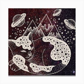 Galaxy Kitty Art Print (3) Canvas Print