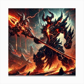 Lord Abyssion Volcanic Spear Canvas Print