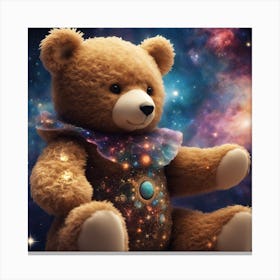 Teddy Bear In Space 21 Canvas Print